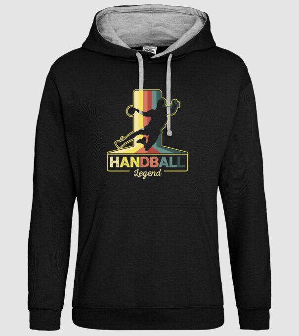 Retro Handball legend model negru pe tricou