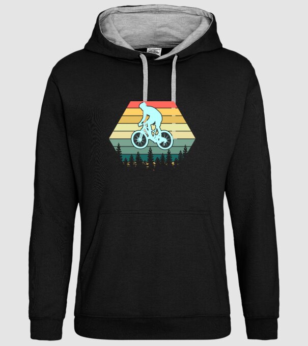 retro mountain bike model negru pe tricou