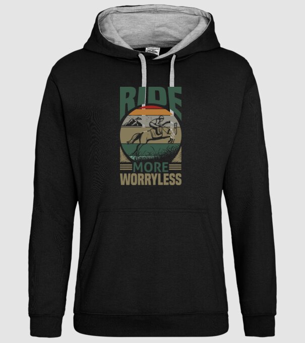 ride more model negru pe tricou