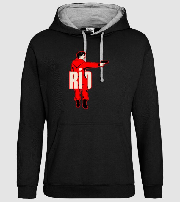 rio la casa de papel model negru pe tricou