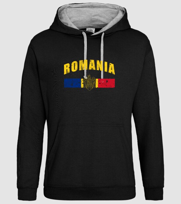 Romania coat of arms model negru pe tricou