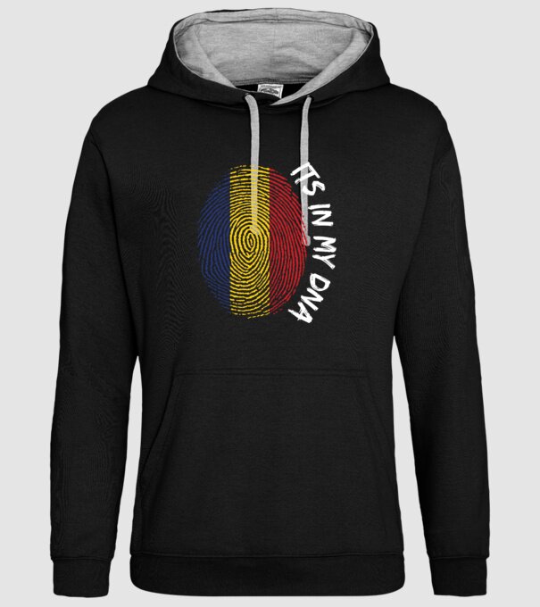 România fingerprint model negru pe tricou
