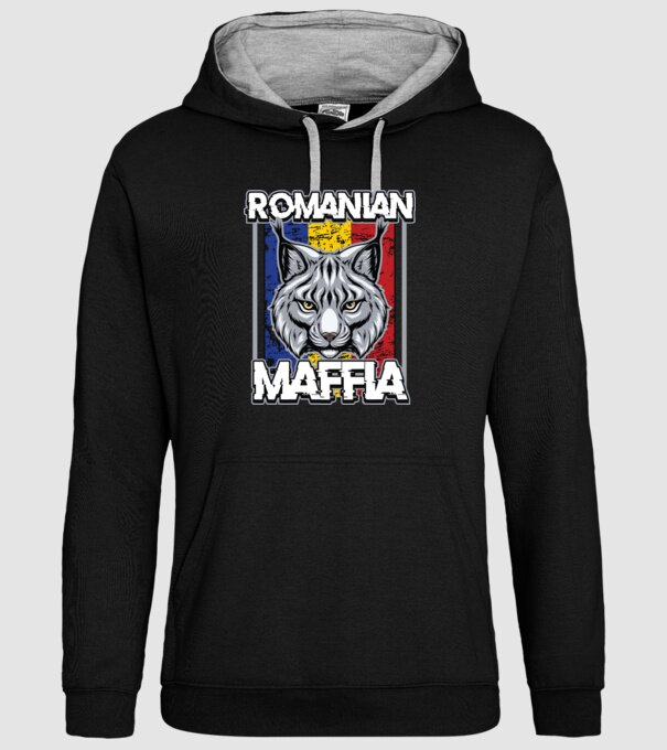 România maffia model negru pe tricou