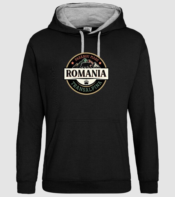 România transalpina model negru pe tricou