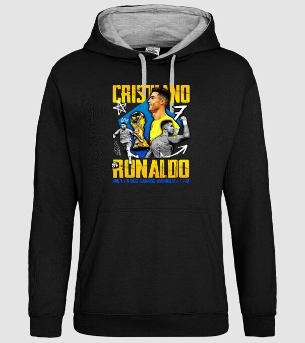 Ronaldo tribute model negru pe tricou
