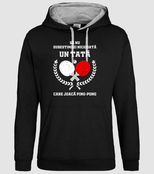 Să nu subestimezi niciodată un tată care joacă ping-pong model negru pe tricou