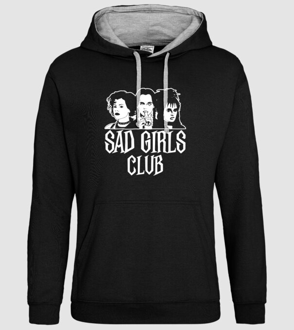 Sad Girls Club model negru pe tricou