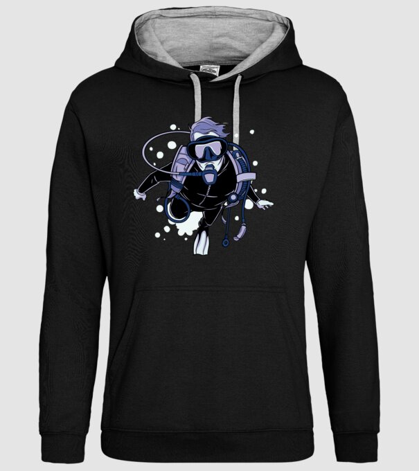 Scuba driver model negru pe tricou
