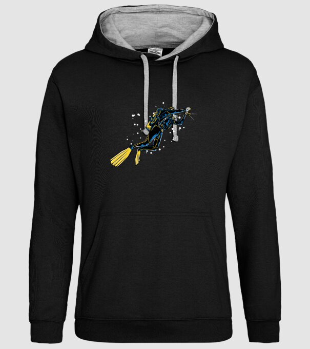 Scuba driver with light model negru pe tricou