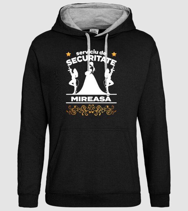 serviciu de securitate mireasă model negru pe tricou