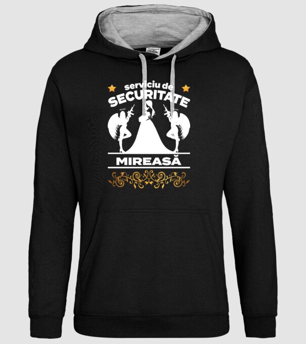 serviciu de securitate mireasă model negru pe tricou