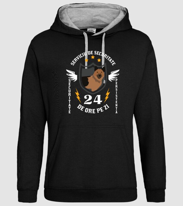 serviciu de securitate - securitate - persistență - 24 de ore pe zi model negru pe tricou