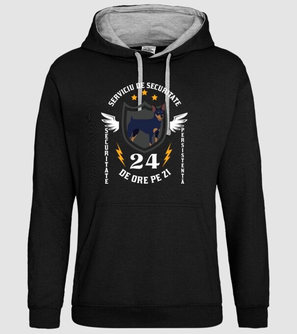 serviciu de securitate - securitate - persistență - 24 de ore pe zi model negru pe tricou