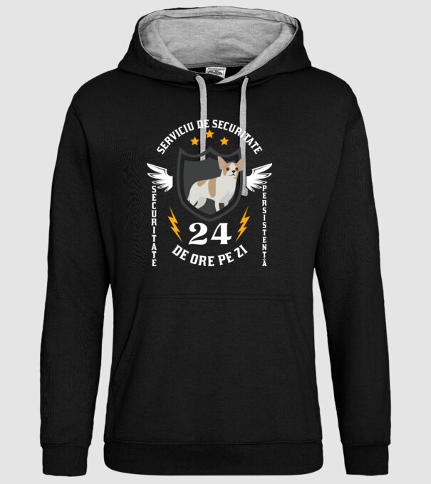 serviciu de securitate - securitate - persistență - 24 de ore pe zi model negru pe tricou