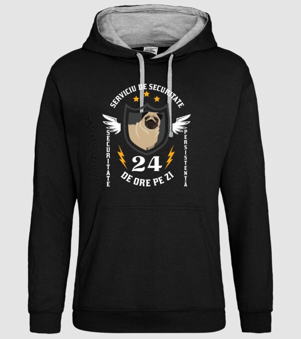 serviciu de securitate - securitate - persistență - 24 de ore pe zi model negru pe tricou