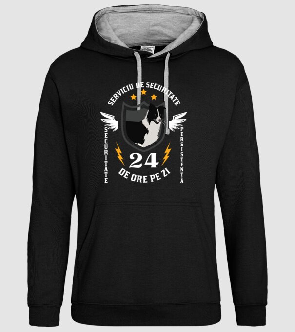 serviciu de securitate - securitate - persistență - 24 de ore pe zi model negru pe tricou