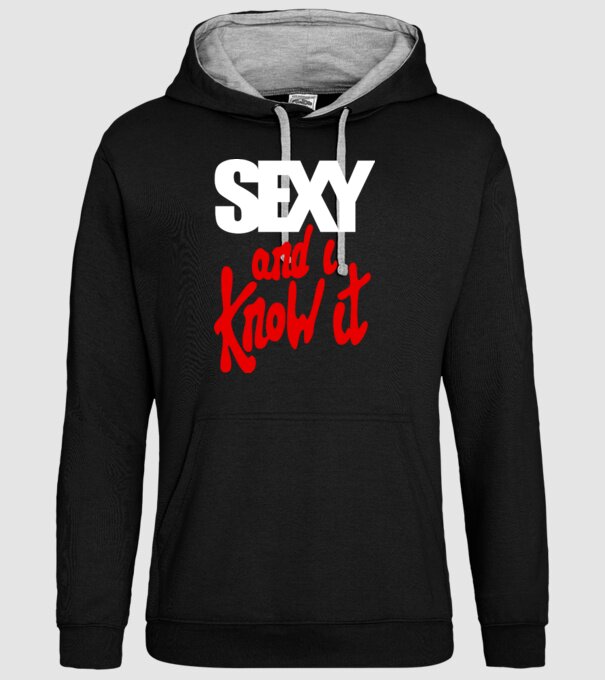 Sexy And I Know It model negru pe tricou