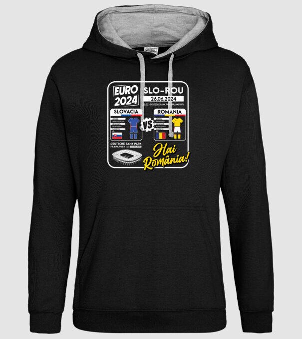 SLO-ROU euro 2024 calendar model negru pe tricou