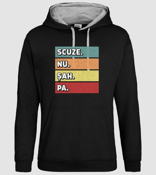 Sorry Cant Chess Bye model negru pe tricou