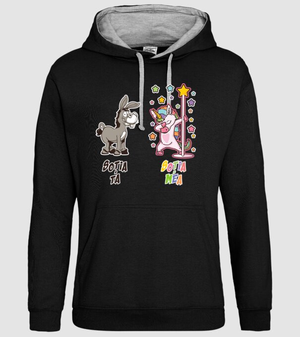 soția ta - soția mea model negru pe tricou