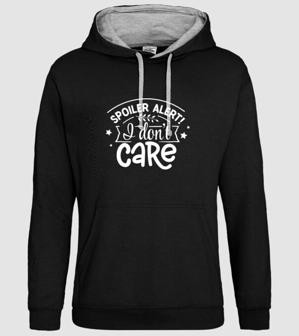 Spoiler alert i dont care model negru pe tricou