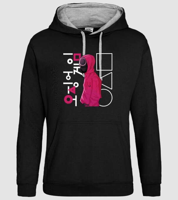 squd game guard model negru pe tricou