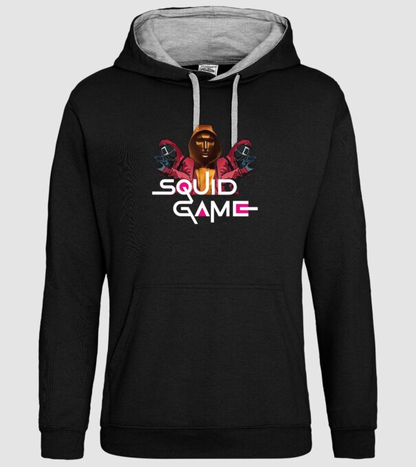 squid game poster model negru pe tricou