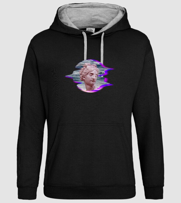 Statue model negru pe tricou