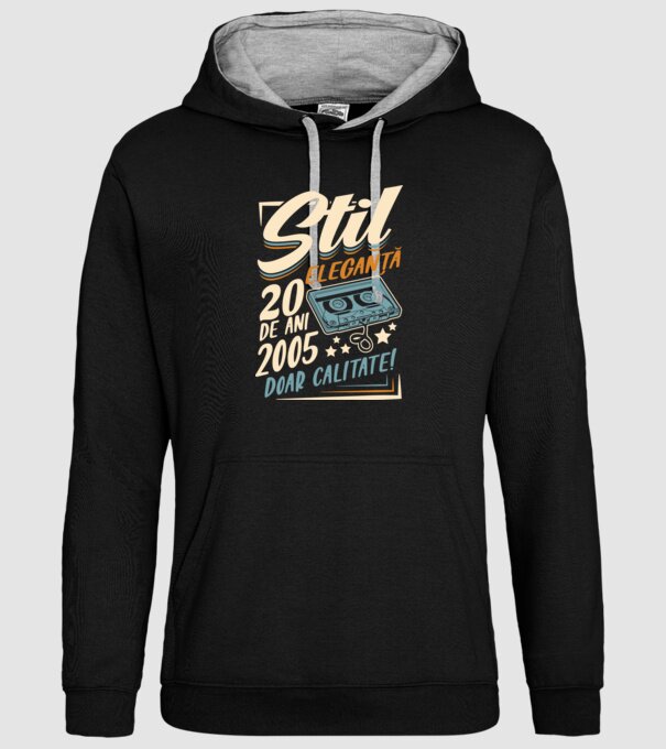 Stil eleganta 2005 model negru pe tricou