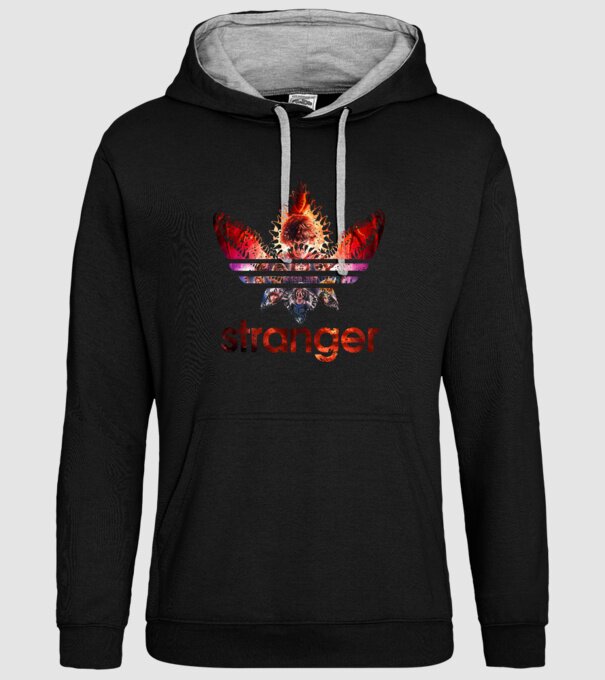 stranger logo poster model negru pe tricou
