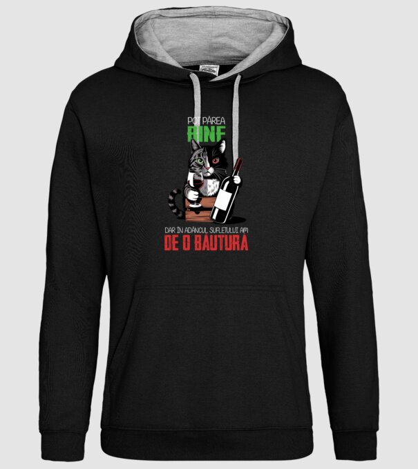 sunt bun pentru o băutură Negru model negru pe tricou
