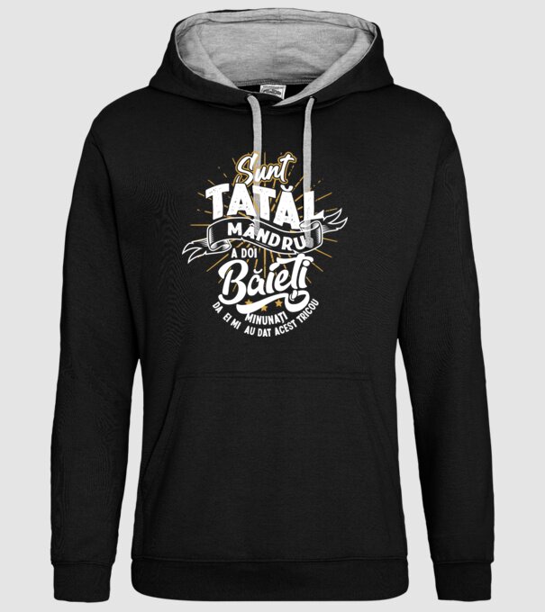 Sunt tatăl mândru a doi băieți minunați - da, ei mi-au dat acest tricou model negru pe tricou
