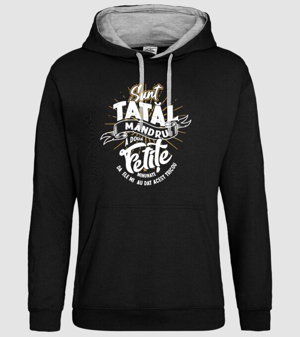 Sunt tatăl mândru a două fetițe minunate - da, ele mi-au dat acest tricou model negru pe tricou