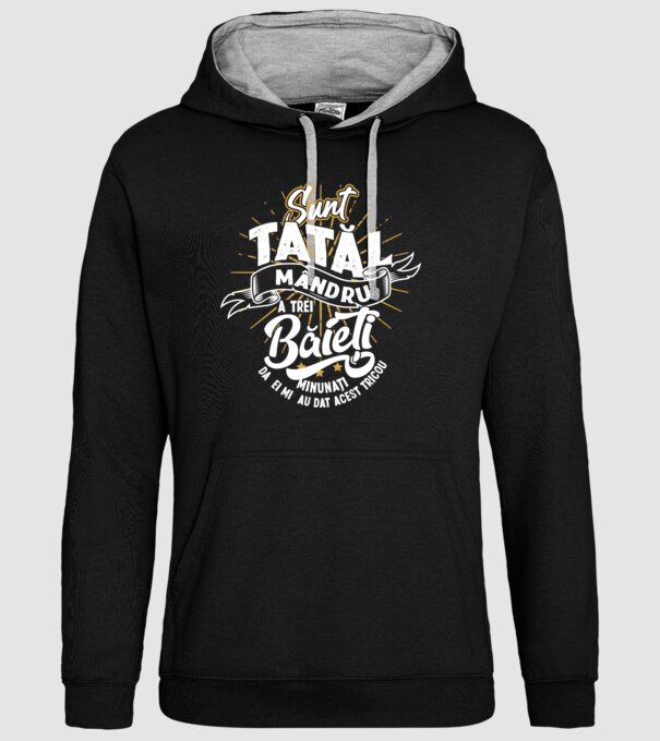 Sunt tatăl mândru a trei băieți minunați - da, ei mi-au dat acest tricou model negru pe tricou