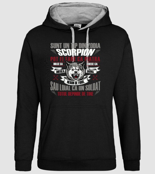 Sunt un tip din zodia Scorpion model negru pe tricou