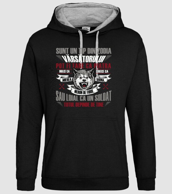 Sunt un tip din zodia Vărsătorului model negru pe tricou