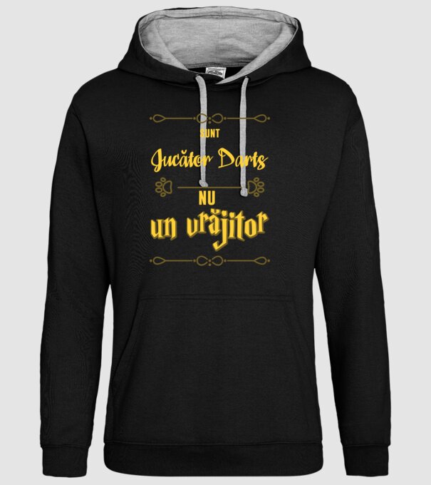 Sunt jucător darts, nu un vrăjitor model negru pe tricou