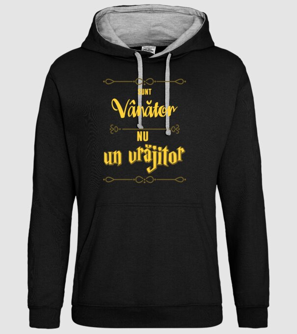 Sunt vânător, nu un magician model negru pe tricou