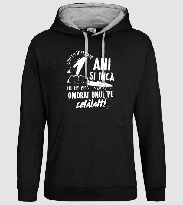 Suntem împreună de 1 ani model negru pe tricou