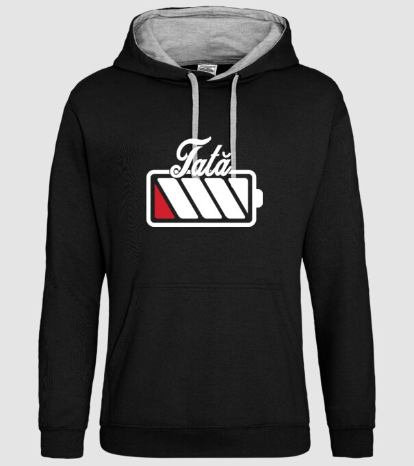Tată la încărcat model negru pe tricou