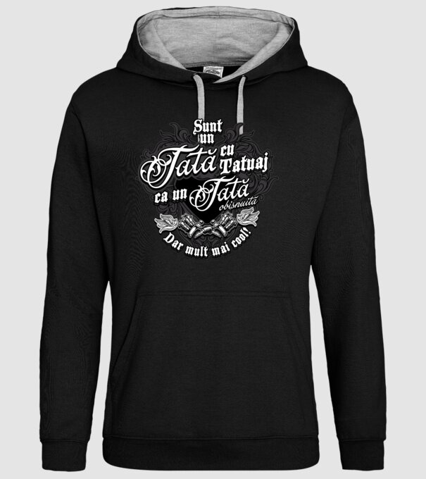 Sunt o mamă cu tatuaj, ca o mamă obișnuită, dar mult mai cool! model negru pe tricou