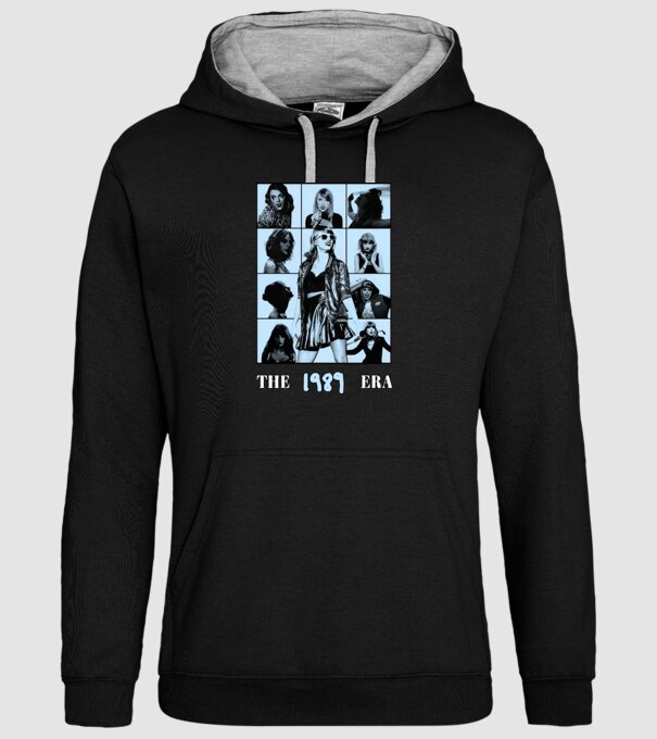 Taylor Swift ERAS blue model negru pe tricou