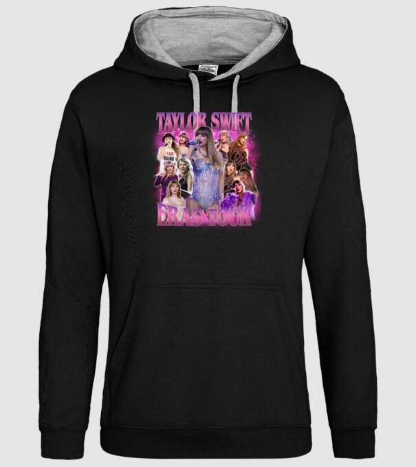 Taylor Swift ERAS bootleg 01 model negru pe tricou