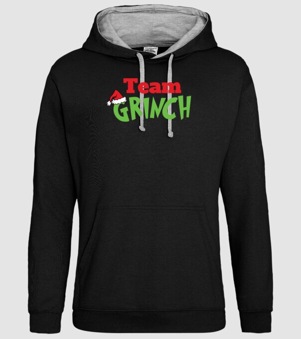 Team Grinch model negru pe tricou