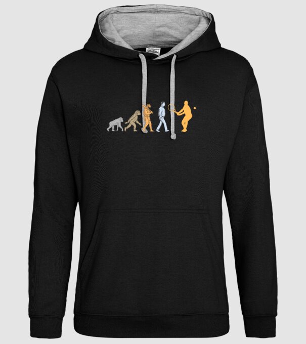 Tennis evolution model negru pe tricou