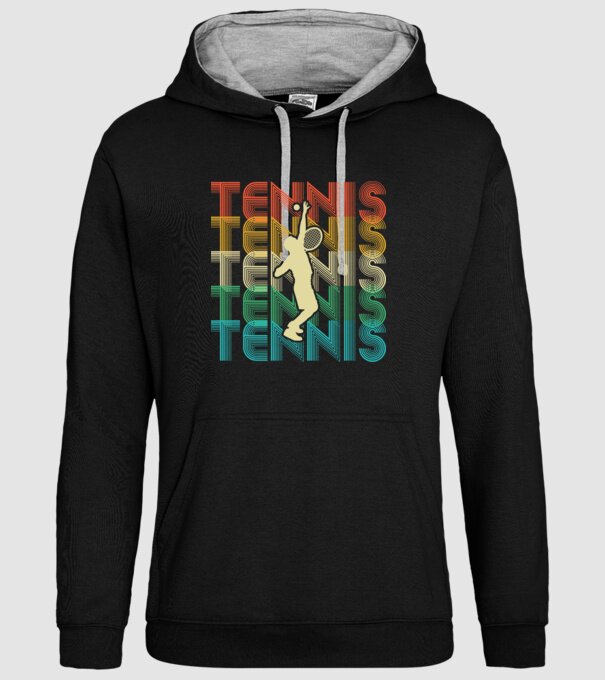 Tennis retro model negru pe tricou