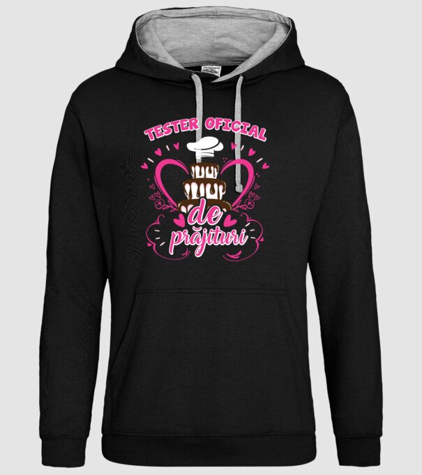 tester oficial de prăjituri model negru pe tricou