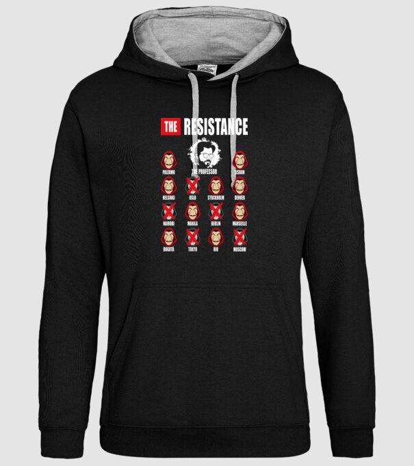 the resistance la casa de papel model negru pe tricou