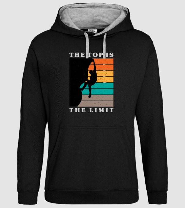 The Top is the limit model negru pe tricou