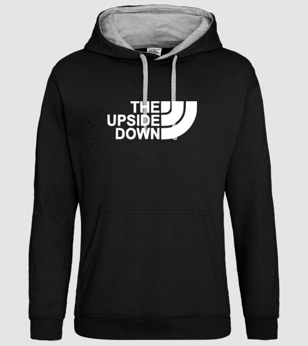 the upside down model negru pe tricou